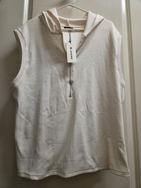 🍍Sleeveless Half-Zip Hooded Tunic